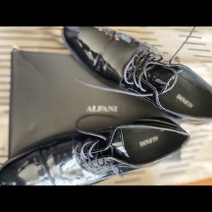 Alfani Black Patent leather Mens Evening Shoes. Size 12.5